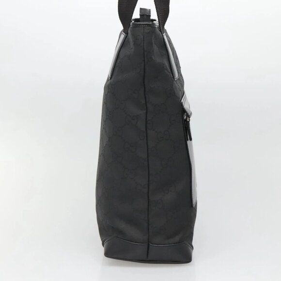 GUCCI GG Canvas Tote Bag Outlet Black Silver 180450 Auth ep10324 - Picture 4 of 16